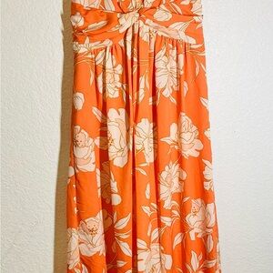 Vince Camuto Orange Floral Dress